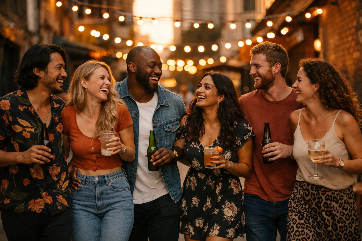 Friends on a crawl in Brisbane
